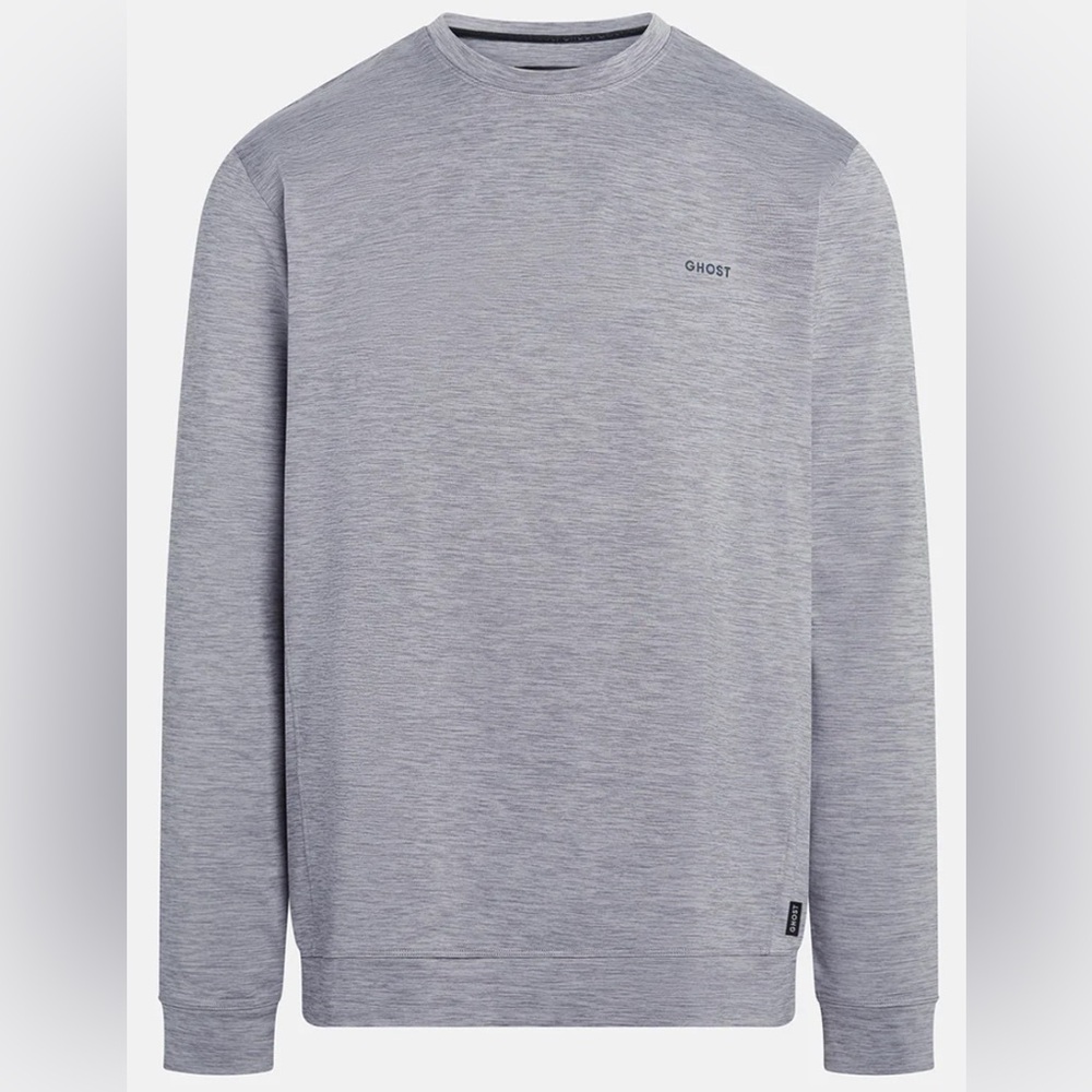 Ghost Golf Men’s Heathered Grey Crewneck Sweatshirt 4-way stretch Size M, NWOT